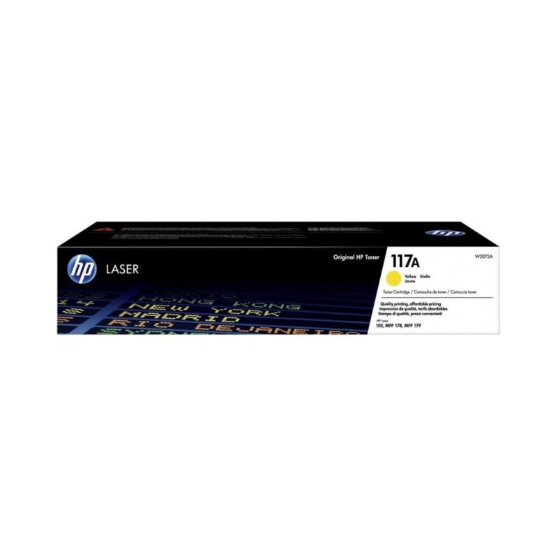 Cartouche de toner laser authentique HP 117A, JAUNE