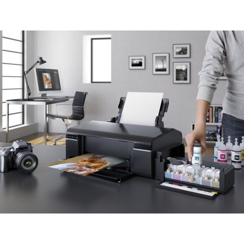 IMPRIMANTE EPSON MULTIFONCTION À RÉSERVOIR D’ENCRE ITS L805 5 Imprimante Epson L805 Maroc – multifonction réservoir encre Epson ITS L805 – imprimante photo Wi-Fi ultra économique